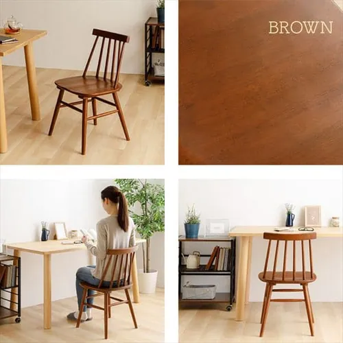 【2脚セット】 ウィンザーチェア ブラウン _4