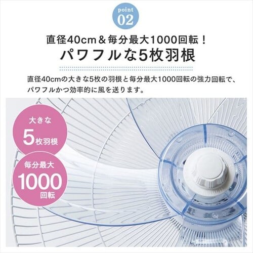 ��@ DC���[�^�[ ���E��U�� �����R���t PF-402FD-W �z���C�g_5