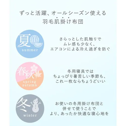 掛け布団 シングル 羽毛 WDD85% ベージュ _2