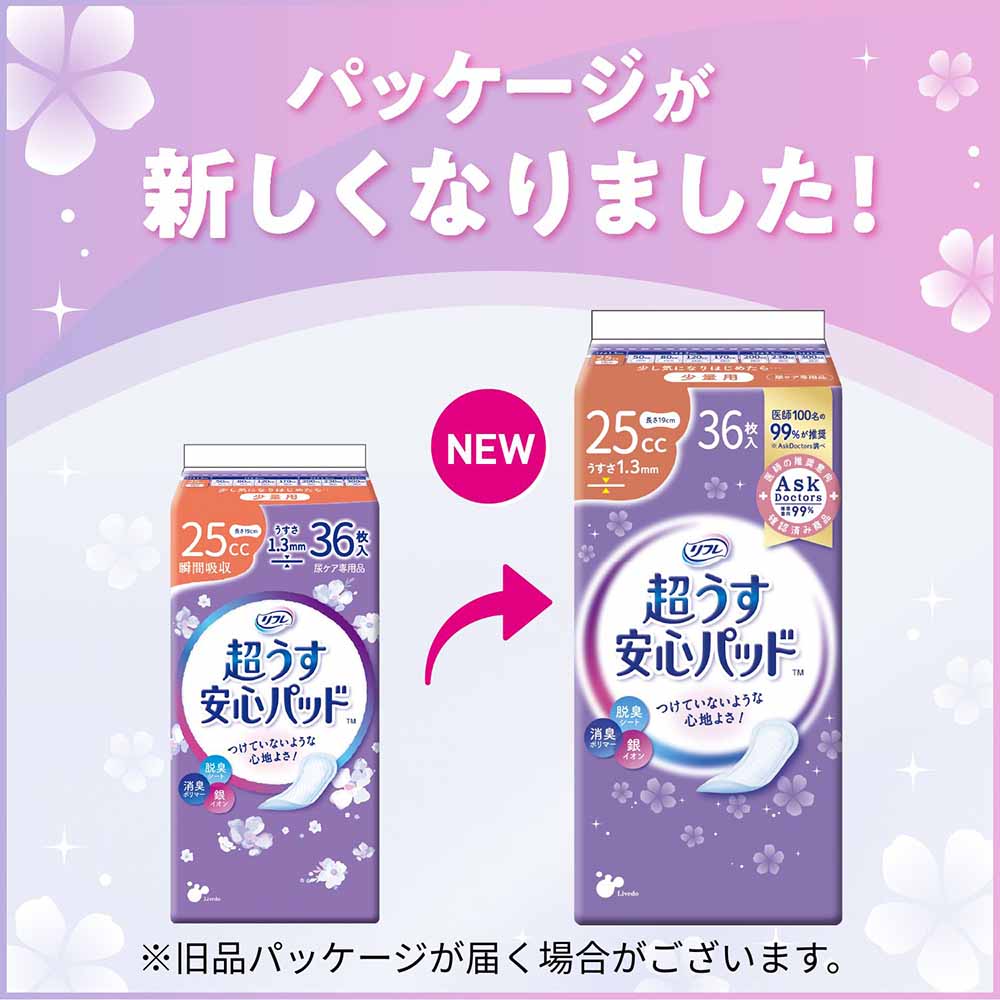 5個セット】リフレ 超うす安心パッド 安心の中量用 80cc 22枚 7183925