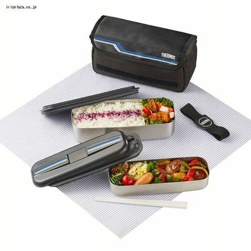サーモス フレッシュランチボックス 1.1L ラインブラック DSD-1104W L-BK _3