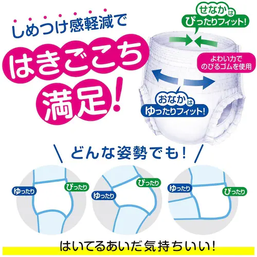 日本製紙クレシア 【2個セット】肌ケア アクティ 大人用紙おむつ 長時間パンツ 約4回分 消臭抗菌プラス M-L 16枚 _5