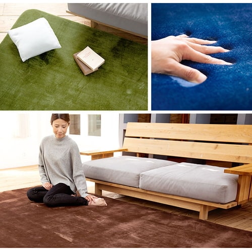 ラグ 高反発 185×185cm ネイビー 7184752 │アイリスオーヤマ公式通販