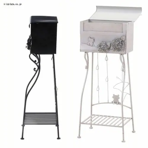 ポスト 郵便ポスト メールボックス スタンド型 ネコ/ホワイト_2