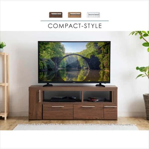 完成品】テレビ台 伸縮可能 (棚脚) ホワイト 7185674 │アイリス