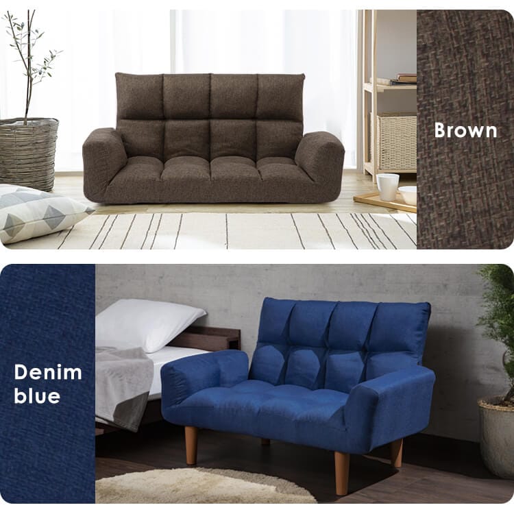 ソファ 2人掛け コンパクト リクライニング可 2WAY ロータイプ