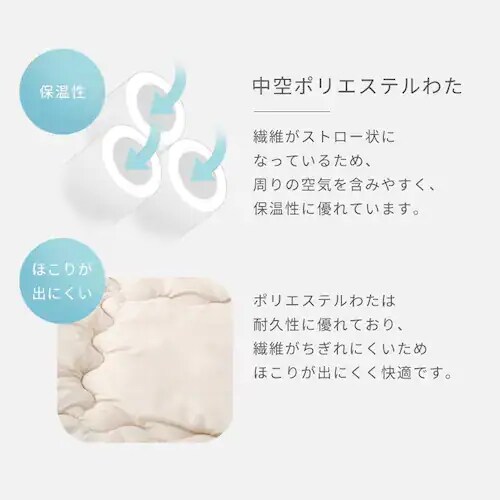 【訳あり】【7点】 布団セット シングル ポリエステル綿 水玉アイスグレー_5