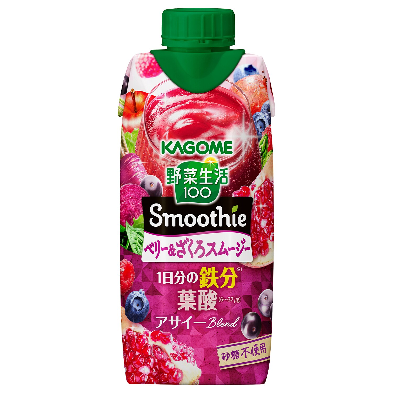 12本】カゴメ 野菜生活100 グリーンスムージーMix 330ml 7138694