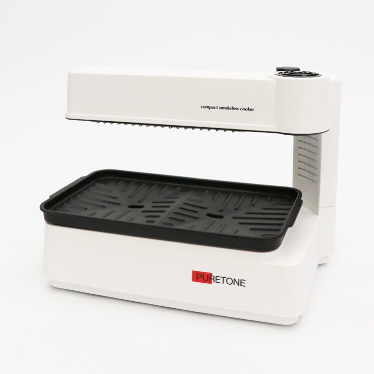 【送料無料】コンパクト無煙調理器 ホットプレート 卓上 ホワイト 無煙調理器 ホットプレート 煙が出ない ダイヤル式コンパクト無煙調理