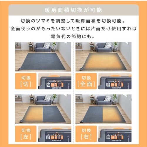 新品★TEKNOS ラグ付き 2畳用電気カーペット TEKNOS ラグ ＋3畳用カーペット 2点セット ベージュ HCMF-IR300