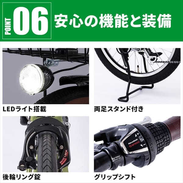 PELTECH 電動自転車 折り畳み 20インチ 外装6段変速 TDN-212LｰBE
