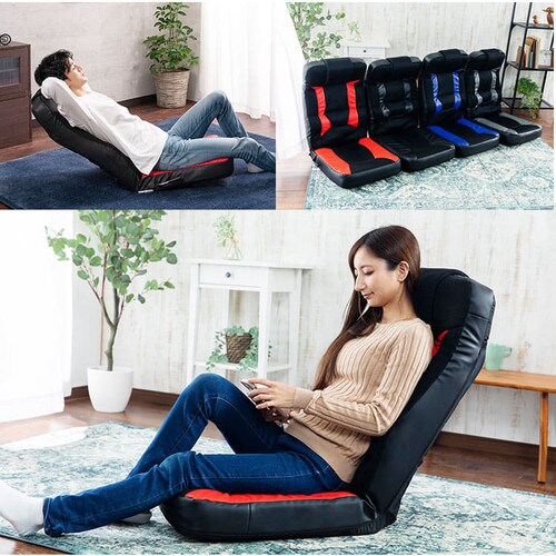 ゲーミング座椅子 メッシュ＆合成レザー GCN-4812 シルバー 7191328