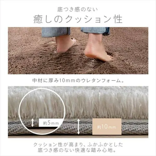 ホットカーペット+シャギーラグ 185×185cm SGR-1818 グレー_7