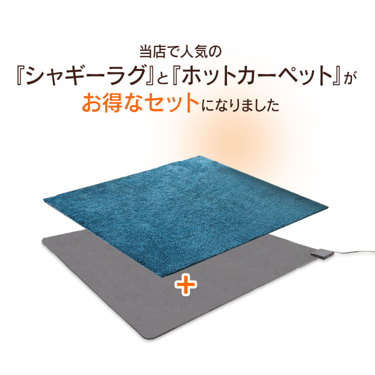 ホットカーペット+シャギーラグ 185×185cmSYGR-S-1818 ブラウン ホットカーペット+シャギーラグ 185×185cmSYGR-S-1818 ブラウン