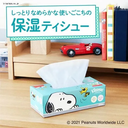 【10箱】 クリネックス ティッシュ 保湿 360枚 (180組)1箱×10 スヌーピー キューブ型 _2