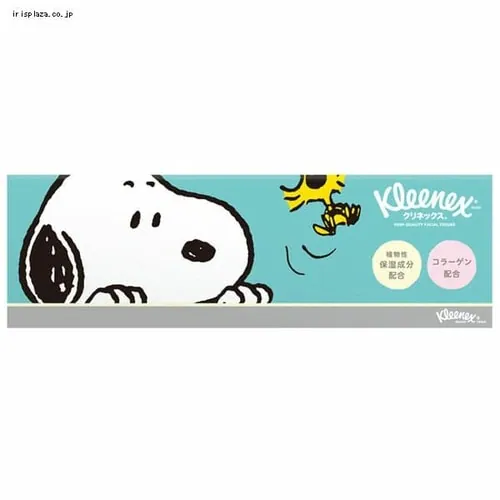 【10箱】 クリネックス ティッシュ 保湿 360枚 (180組)1箱×10 スヌーピー キューブ型 _5