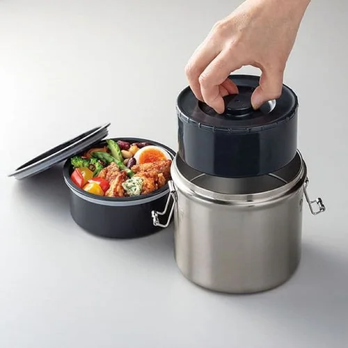 スケーター 保温保冷 抗菌 真空ステンレス 弁当箱 820ml ベーシック STLB3DXAG _2