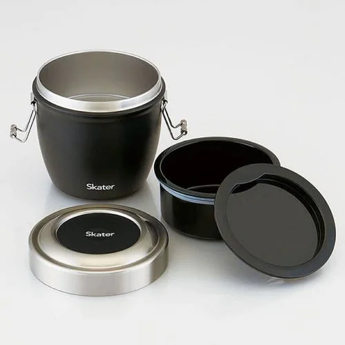 スケーター 保温保冷 抗菌 真空ステンレス 弁当箱 丼型 830ml STLBD8AG ブラック_2