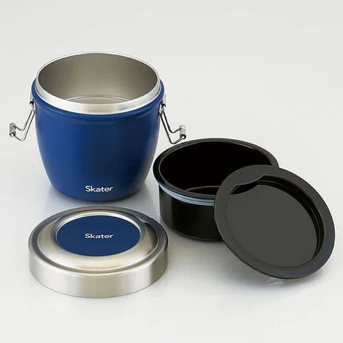 スケーター 保温保冷 抗菌 真空ステンレス 弁当箱 丼型 830ml STLBD8AG ブラック_5