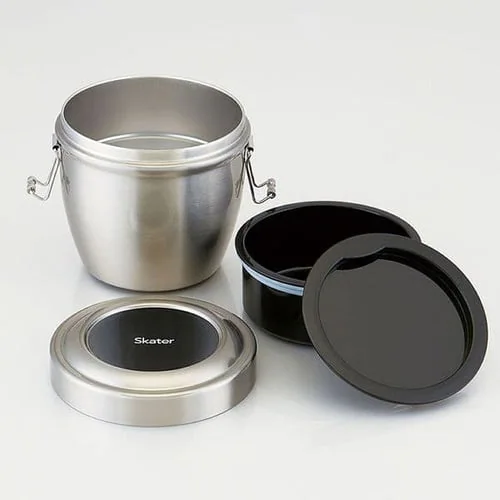 スケーター 保温保冷 抗菌 真空ステンレス 弁当箱 丼型 830ml STLBD8AG ブラック_7