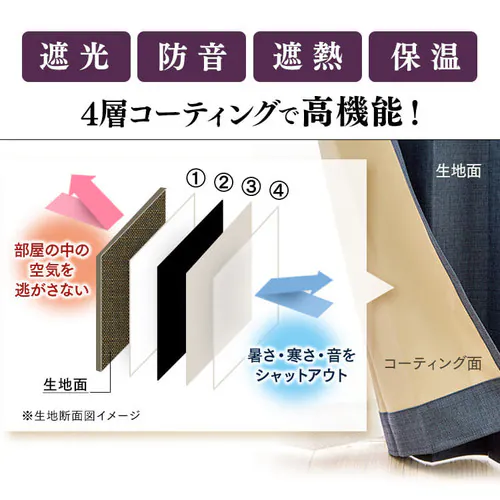 オーダーカーテン 完全遮光 幅100〜200cm×丈80〜230cm 全15色【プラザセレクト】【代引き不可】_8