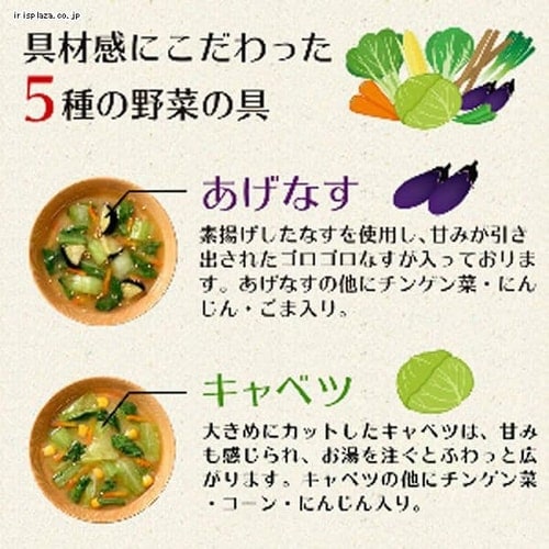 ひかり味噌 5種野菜を味わうみそ汁40食 7212676 │アイリスオーヤマ