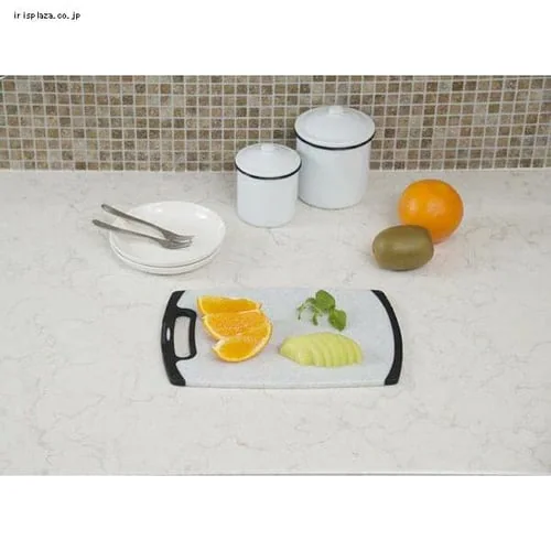 おこしやすいラバー付耐熱抗菌まな板 M 石目調 【代引き不可】_2