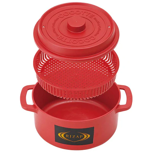 スケーター ココット風電子レンジ用鍋 RIZAP 監修レシピ付 MWCP2 BK【プラザセレクト】_12