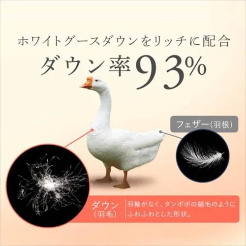掛け布団 シングル 羽毛 WGD93% 国産 ペイズリーブルー _5