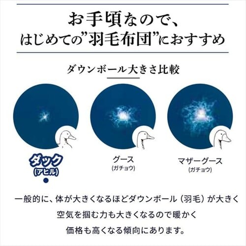 掛け布団 シングル 羽毛 WDD90% ピンク 昭和西川_7