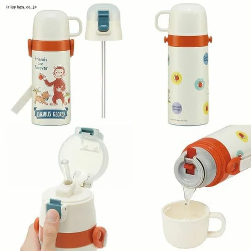 スケーター 子供用 超軽量 2WAY ステンレス 水筒 ストロー&コップ飲み SKCP3 ハローキティ_5