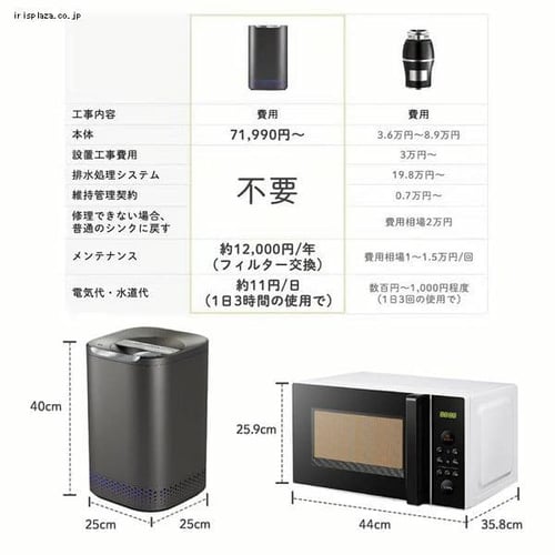NAGUALEP生ごみ処理機 ブラック NA-1 7245727│アイリスオーヤマ公式