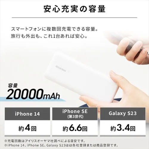 ���o�C���o�b�e���[ �}���[�d 20000mAh IPB-B2003P18-B �u���b�N _5