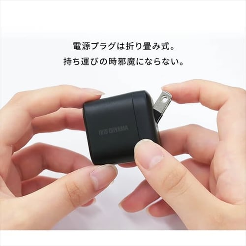 充電器 USB 2ポート IQC-C122 ブラック (Type-AA) 7247197│アイリス