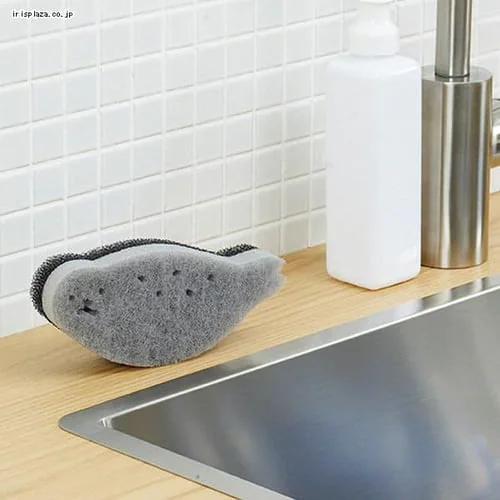 MARNA(マーナ)キッチンスポンジ あざらし かわいい K700W ホワイト【プラザセレクト】_3