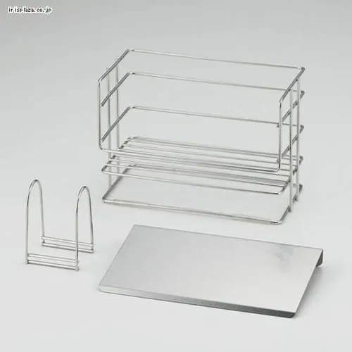 下村企販 斜めトレー付洗剤スポンジラック ミニ シルバー 42591 _6