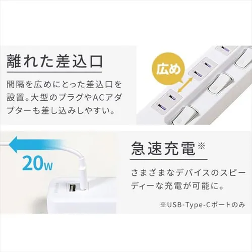 USB�[�d�|�[�g�t���^�b�v TPU-4S2AC-W �A�C���X�I�[���}_4