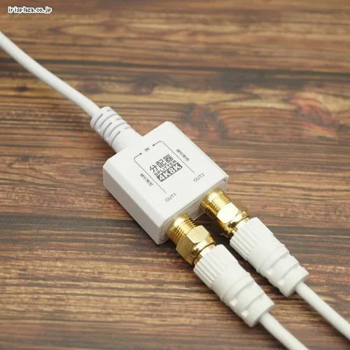 アンテナ分配器 10cm 極細 4K/8K対応 AP-658BK【代引き不可】_3