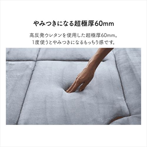 ラグ 超極厚ラグ 5層構造 極厚6cm 抗菌・防臭 防ダニ加工 185cm×185cm