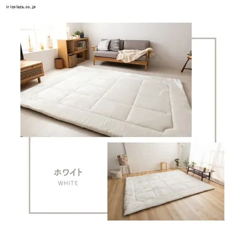 ラグ フランネル 超極厚 200×250cm ホワイト _18