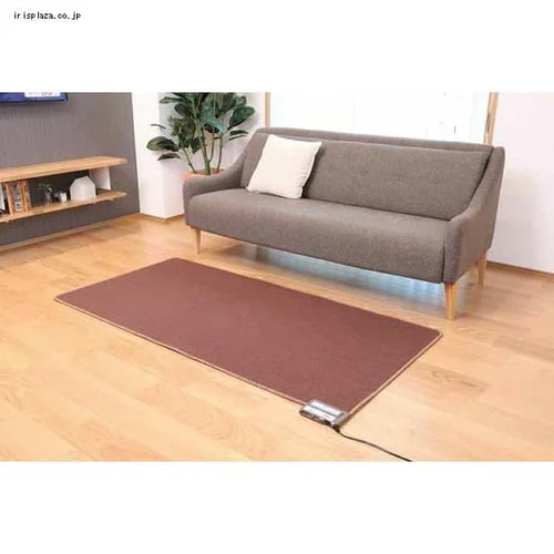 ワタナベ工業 国産そのまま使えるホットカーペット 1帖 WHC-105KPLBR ブラウン_2