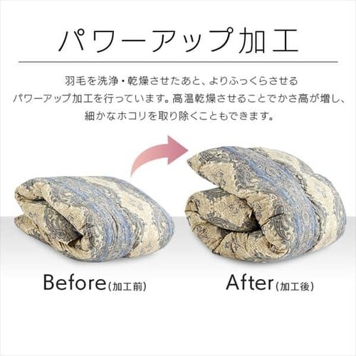昭和西川 羽毛掛けふとん フランス産WDD85%増量タイプ_8