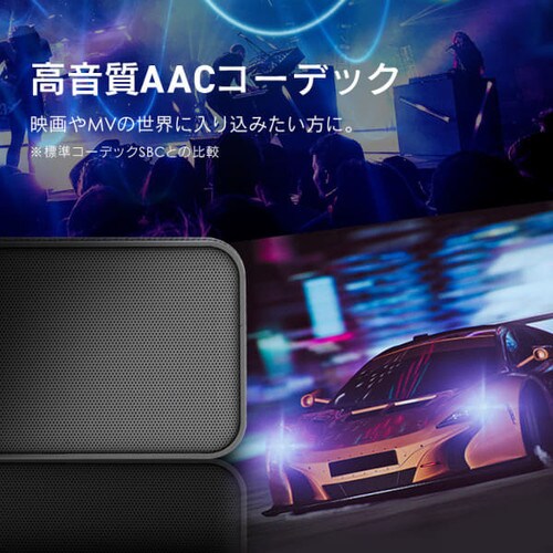 スピーカー Bluetooth 連続使用22h 防水 BTS-224-H グレー 7250063