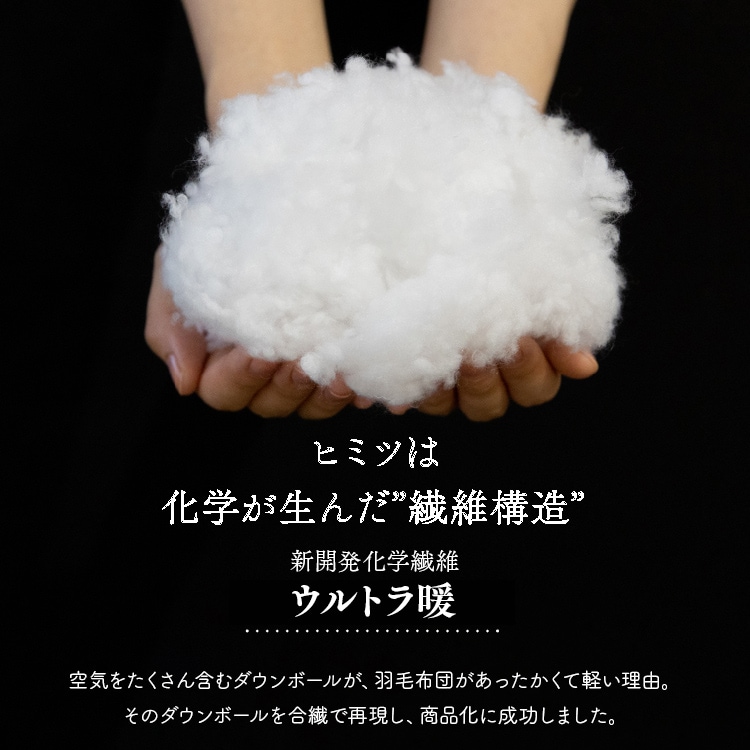 掛け布団 人工羽毛 洗濯可 シングルロング ホワイト 7250070