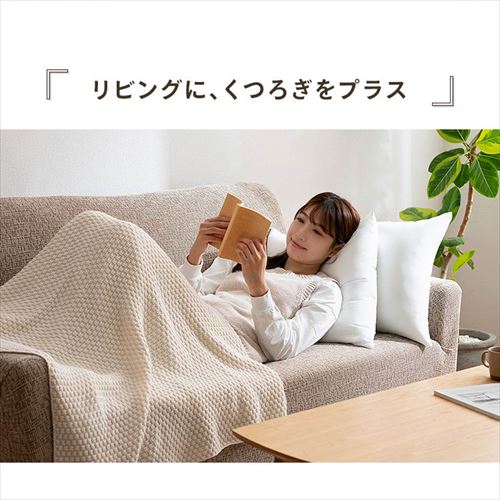 ポリエステルヌードクッション ホワイト 7250866 │アイリスオーヤマ