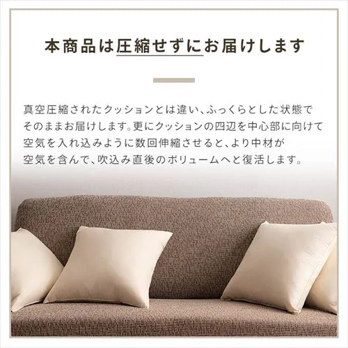 フェザーヌードクッション 生成り_8