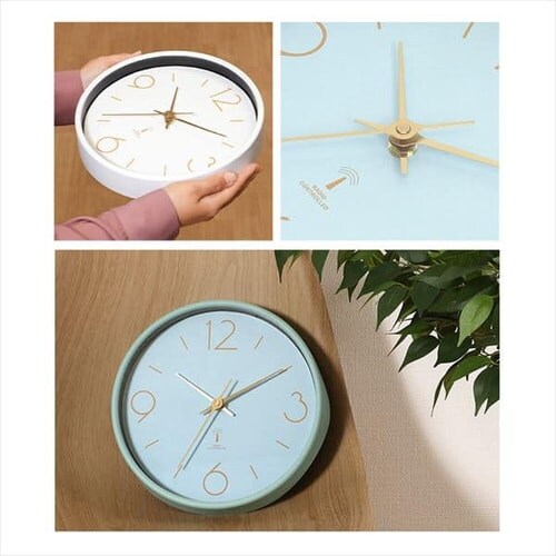 電波掛時計 アリオス 直径25cm 28192 ミントグリーン 7251307