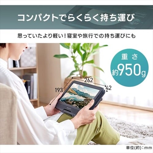 �|�[�^�u��DVD�v���[���[ 10.1�C���` �t�� 3�d���Ή� FV-P1013W �z���C�g _6