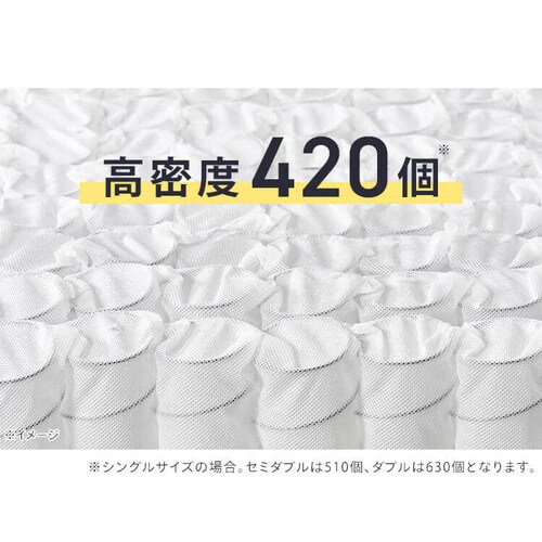 マットレス ダブル ポケットコイル 厚さ14cm ブラック PKMT14N-DBK