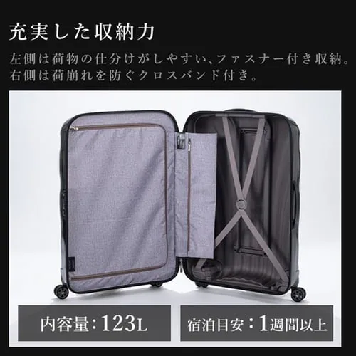 スーツケース サムソナイト 123L 7泊以上 ダブルキャスター C-lite SPINNER 81/30 ホワイト_5